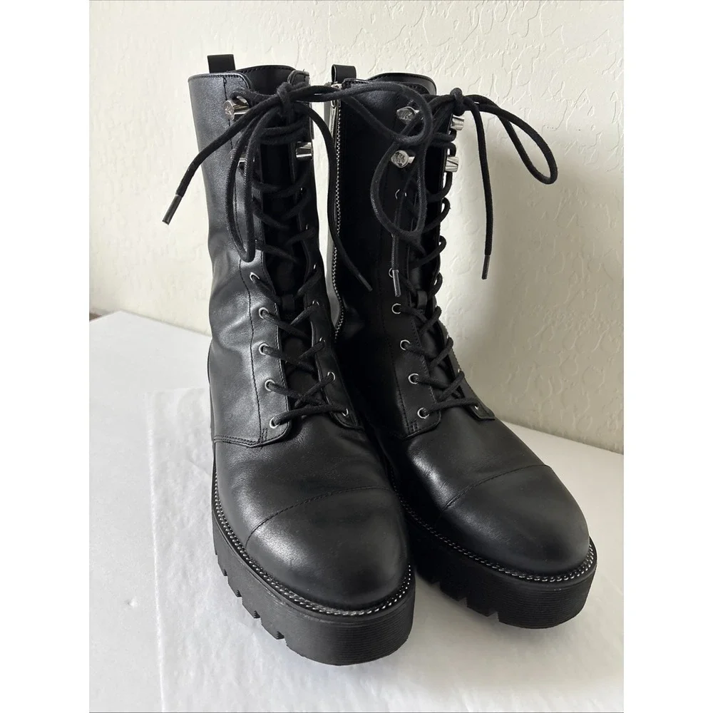 MICHAEL Michael Kors Bryce Leather Combat Boots size 10